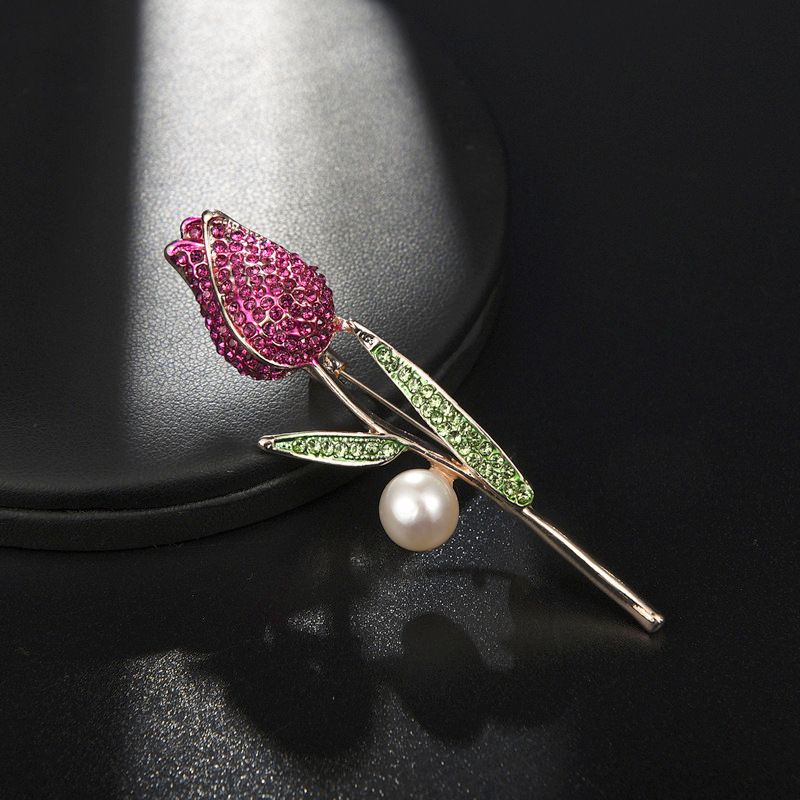 New Tulip Brooch Pin Men's and Women's Floral Suit Accessory Gift