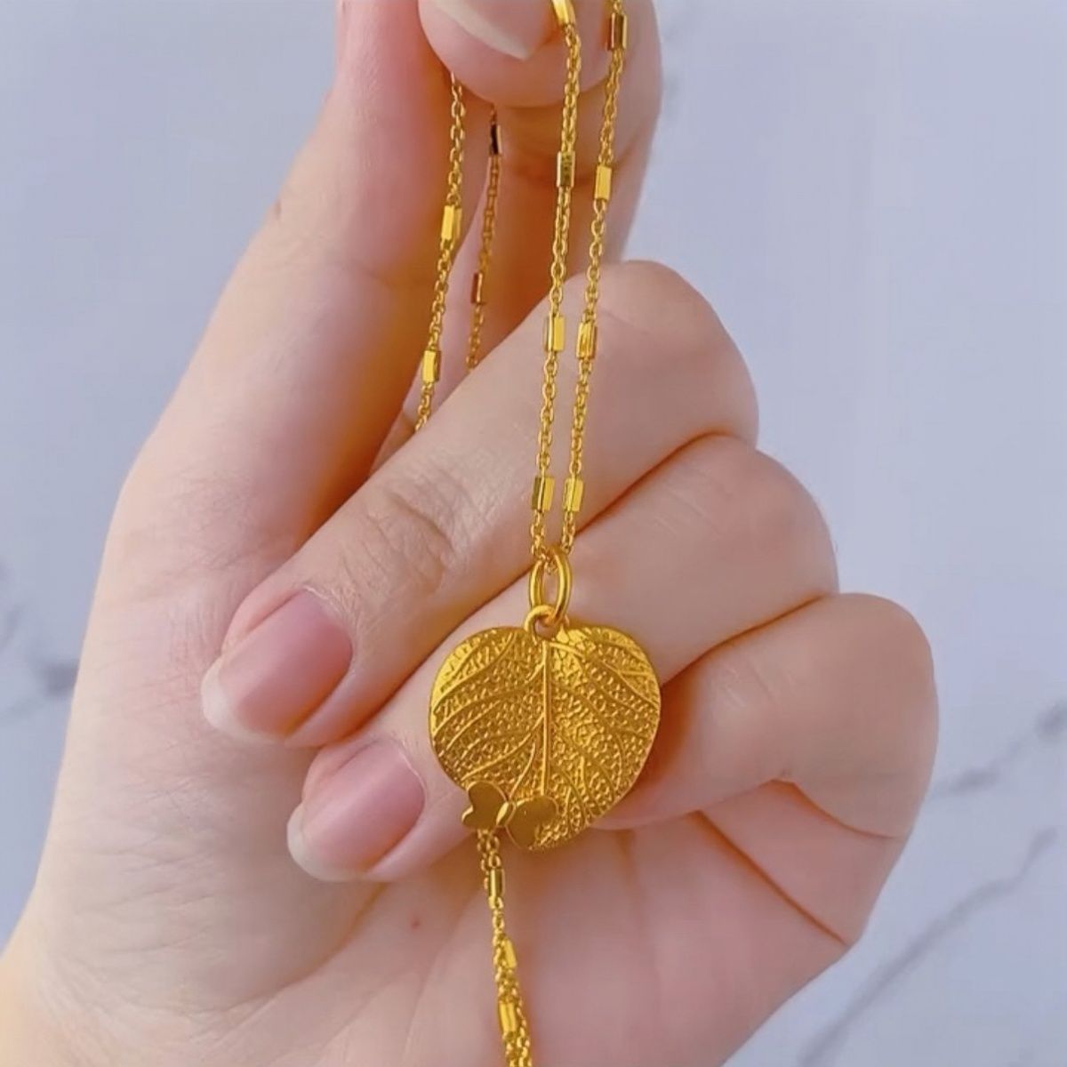 Gold Plated Leaf Necklace Pendant Jewelry | eBay